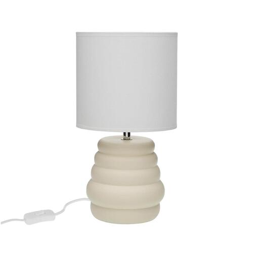 Bordlampe Versa Beige Keramik 40 W 17 x 32,2 cm