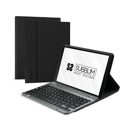 Case til tablet og tastatur Subblim Sort 10,5" Spansk qwerty