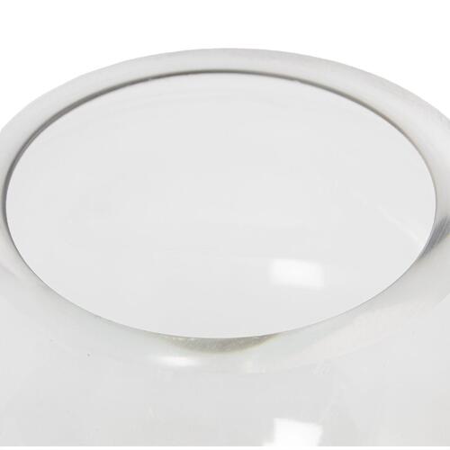 Vase Alexandra House Living Gennemsigtig Gylden Krystal 15 x 15 cm Lyseholder