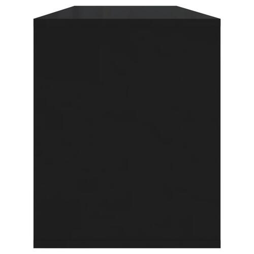 Tv-bord 130x35x50 cm konstrueret træ sort