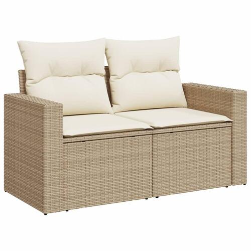 Sofasæt til haven 11 dele med hynder polyrattan beige