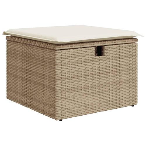 Sofasæt til haven 11 dele med hynder polyrattan beige