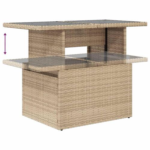 Sofasæt til haven 11 dele med hynder polyrattan beige