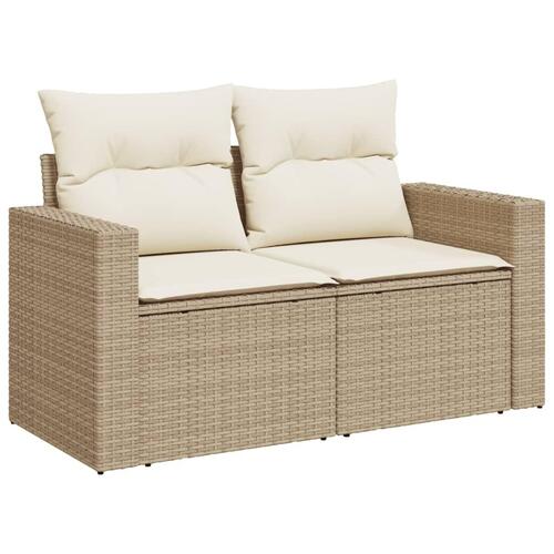 Sofasæt til haven 11 dele med hynder polyrattan beige