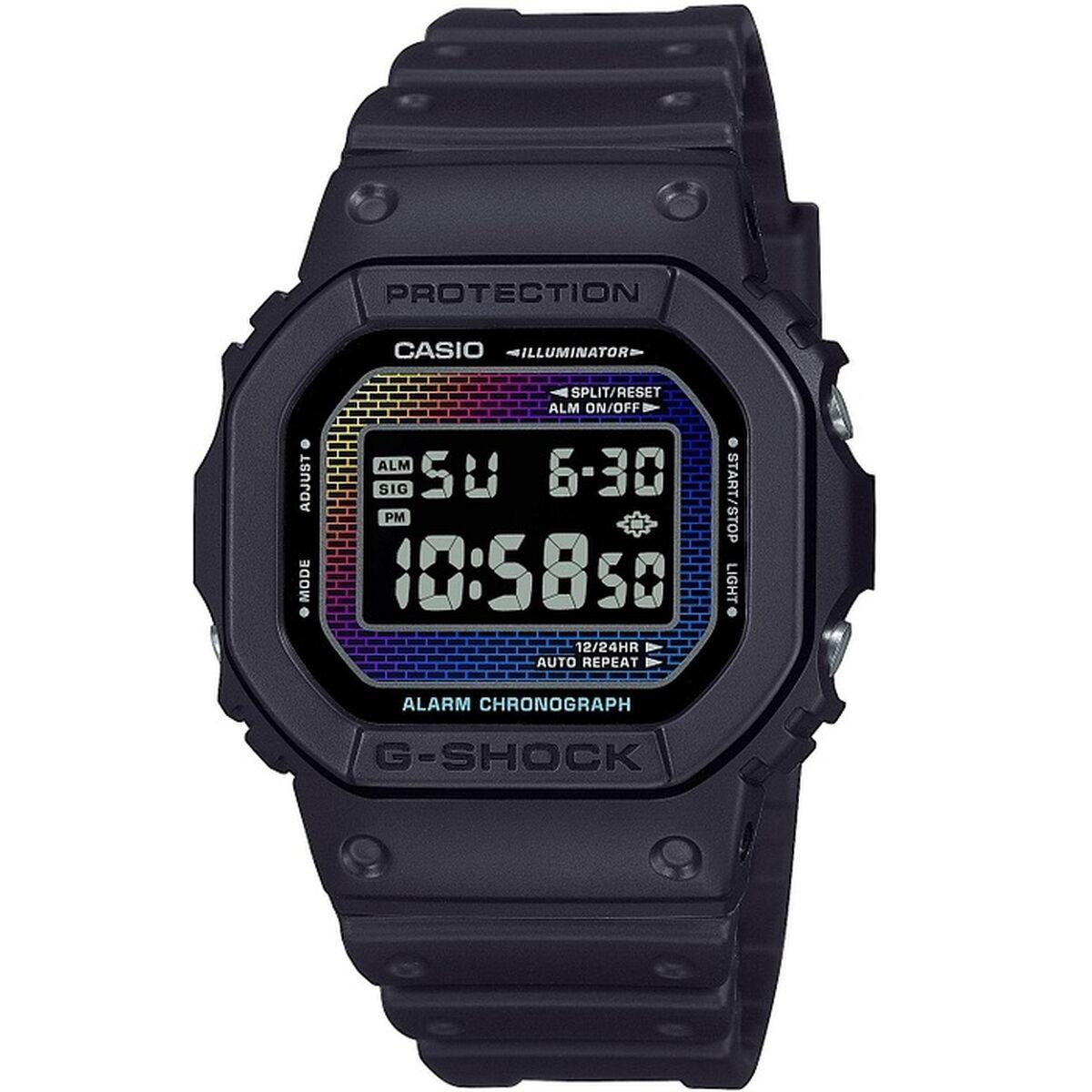 Casio G-Shock THE ORIGIN - Rainbow Brick Wall, sort herreur billede