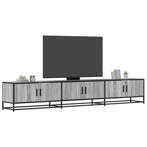 Tv-bord 240x35x41 cm konstrueret træ grå sonoma-eg