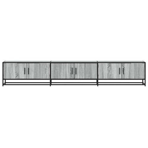 Tv-bord 240x35x41 cm konstrueret træ grå sonoma-eg