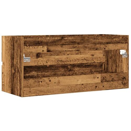 Vaskeskab 100x38,5x45 cm konstrueret træ gammelt trælook