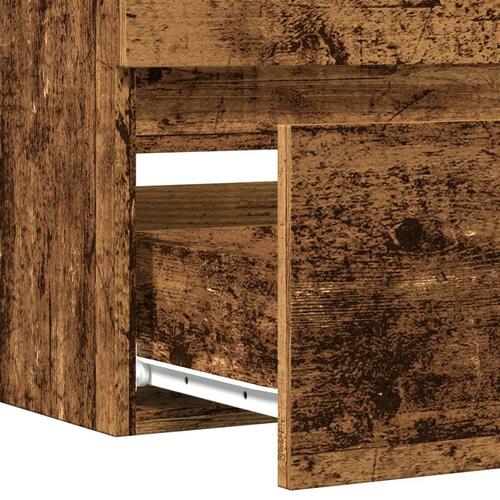 Vaskeskab 100x38,5x45 cm konstrueret træ gammelt trælook