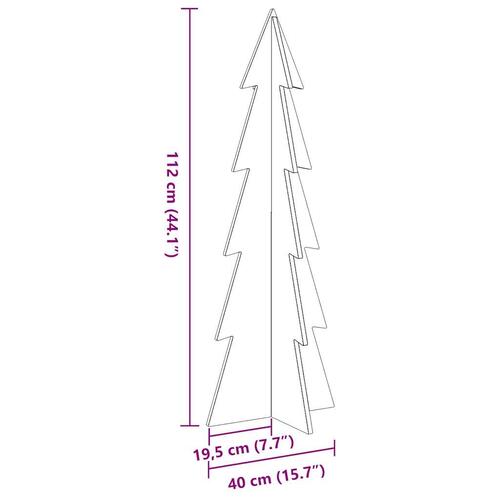Dekorationstræ til jul 112 cm massivt fyrretræ hvid