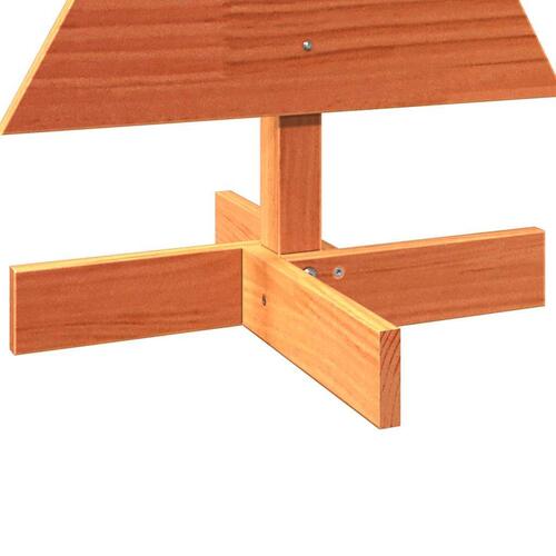 Dekorativt juletræ 80 cm massivt fyrretræ gyldenbrun