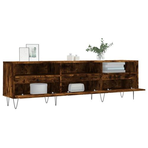 Tv-bord 150x30x44,5 cm konstrueret træ røget egetræsfarve