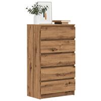 Kommode 60x36x103 cm konstrueret træ kunsteg