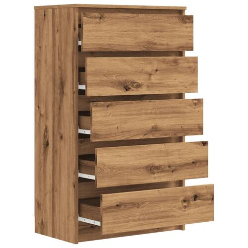 Kommode 60x36x103 cm konstrueret træ kunsteg