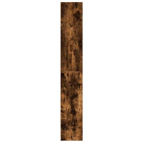 Bogreol 80x30x189 cm konstrueret træ røget egetræ