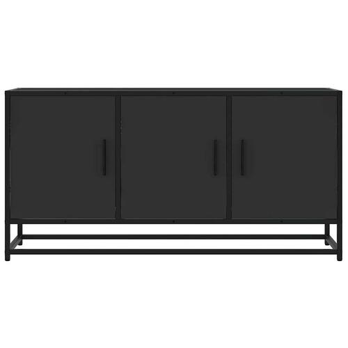 Tv-bord 100x35x50 cm konstrueret træ og metal sort
