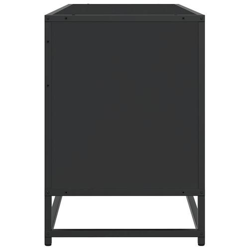 Tv-bord 100x35x50 cm konstrueret træ og metal sort