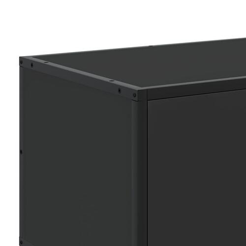Tv-bord 100x35x50 cm konstrueret træ og metal sort
