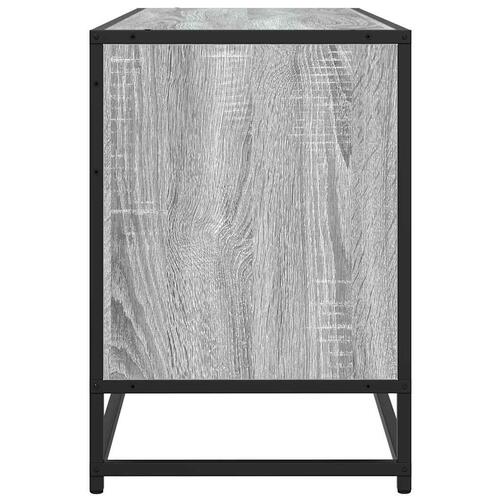 Tv-bord 100x35x50 cm konstrueret træ og metal grå sonoma-eg