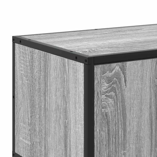 Tv-bord 100x35x50 cm konstrueret træ og metal grå sonoma-eg