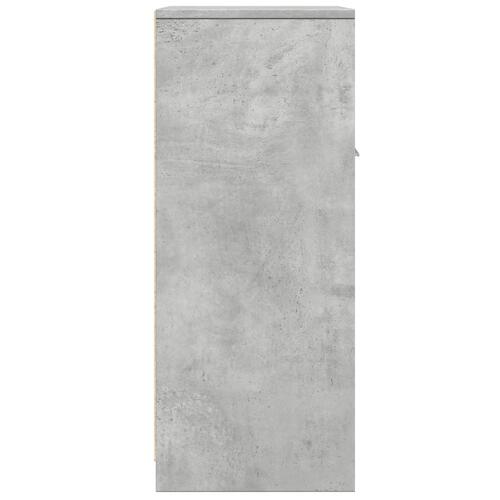 Badeværelsesskab 60x33x80 cm konstrueret træ betongrå