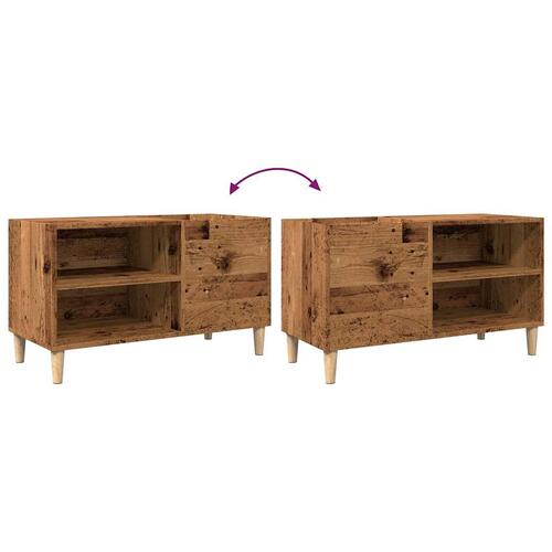 Vinylskab 84,5x38x48 cm konstrueret træ antikt trælook
