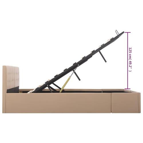 Sengeramme uden madras med hydraulisk opbevaring 160x200cm