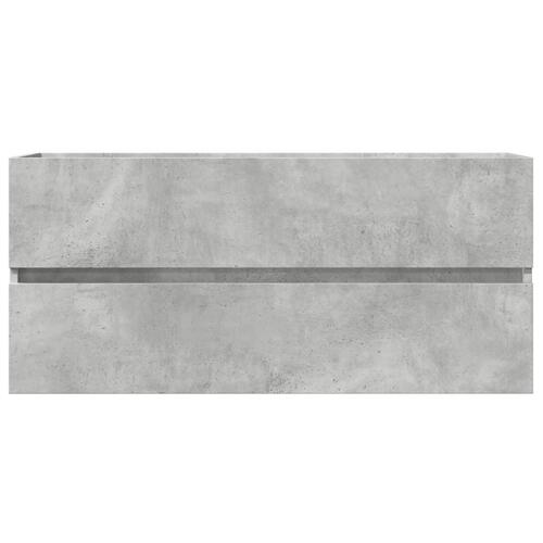 Vaskeskab 100x38,5x45 cm konstrueret træ betongrå
