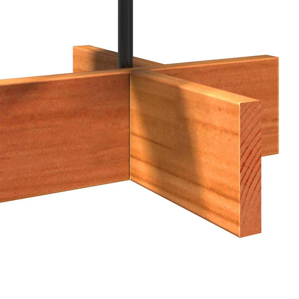Dekorativt juletræ 60 cm massivt fyrretræ gyldenbrun