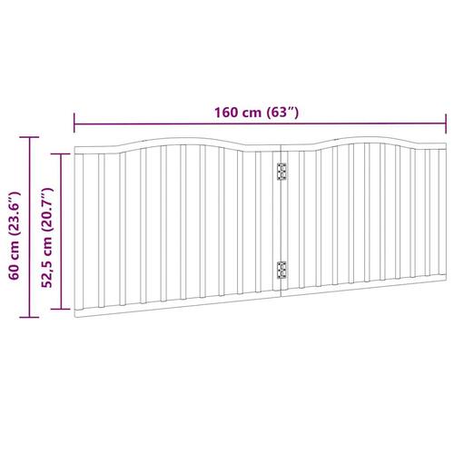 Hundelåge 2 paneler 150 cm foldbar poppeltræ sort