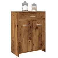 Badeværelsesskab 60x33x80 cm konstrueret træ antikt træ