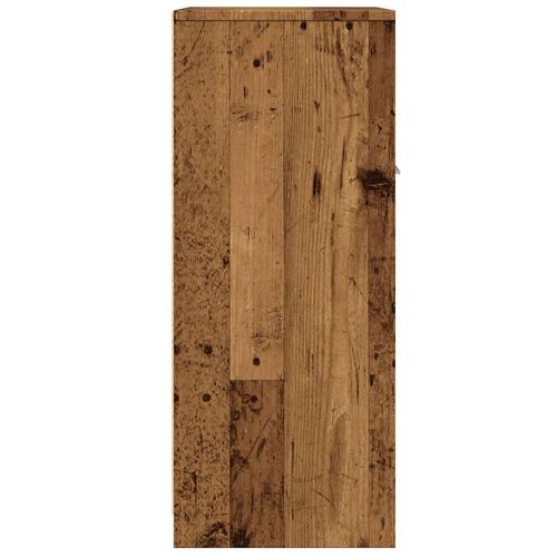 Badeværelsesskab 60x33x80 cm konstrueret træ antikt træ