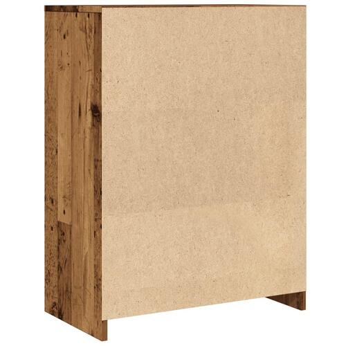 Badeværelsesskab 60x33x80 cm konstrueret træ antikt træ