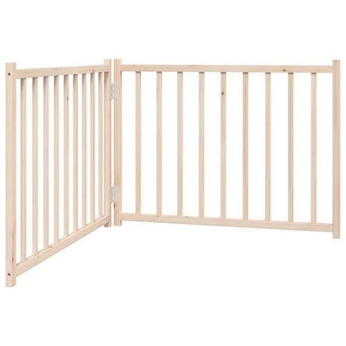 Hundelåge 2 paneler 150 cm foldbar massivt gran