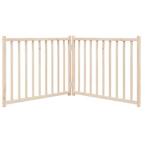 Hundelåge 2 paneler 150 cm foldbar massivt gran