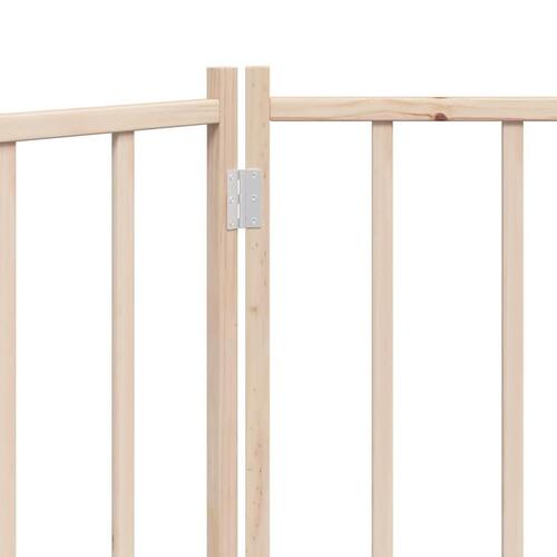 Hundelåge 2 paneler 150 cm foldbar massivt gran