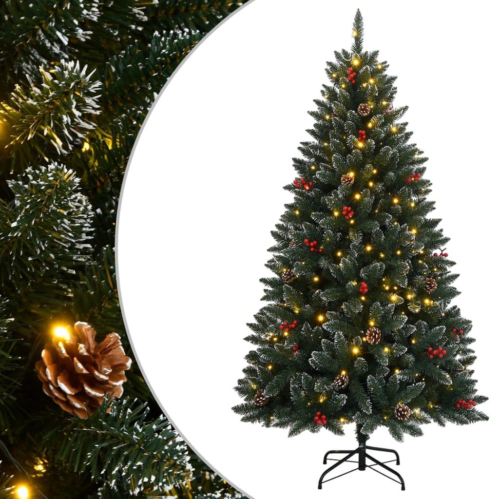 Kunstigt Juletræ Med Fod Pvc Grøn - med LED / 240 cm