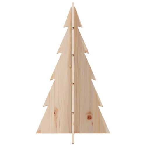 Dekorativt juletræ 80 cm massivt fyrretræ