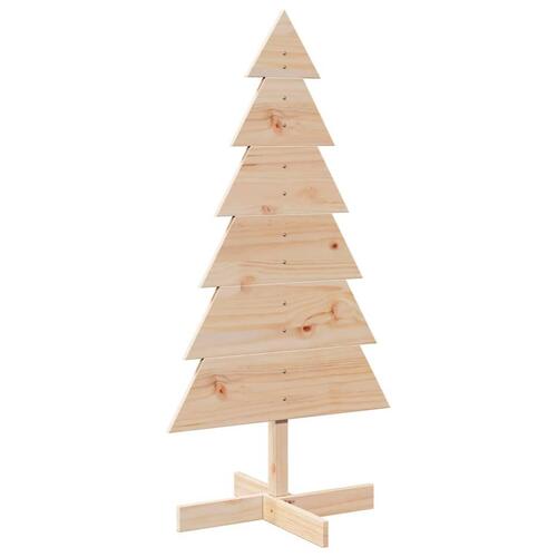 Dekorativt juletræ 120 cm massivt fyrretræ