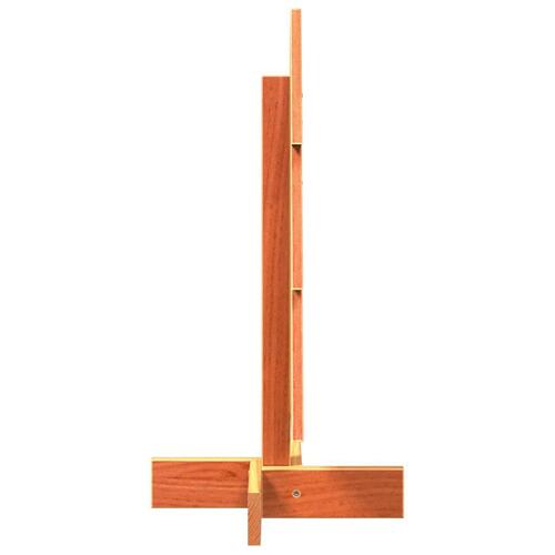 Dekorativt juletræ 60 cm massivt fyrretræ gyldenbrun