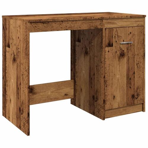 Skrivebord 100x50x76 cm konstrueret træ antikt trælook