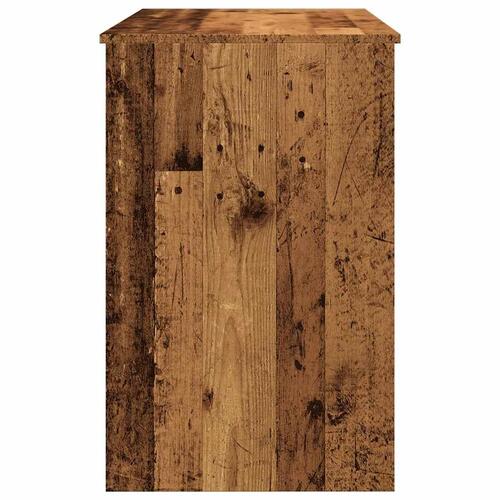 Skrivebord 100x50x76 cm konstrueret træ antikt trælook