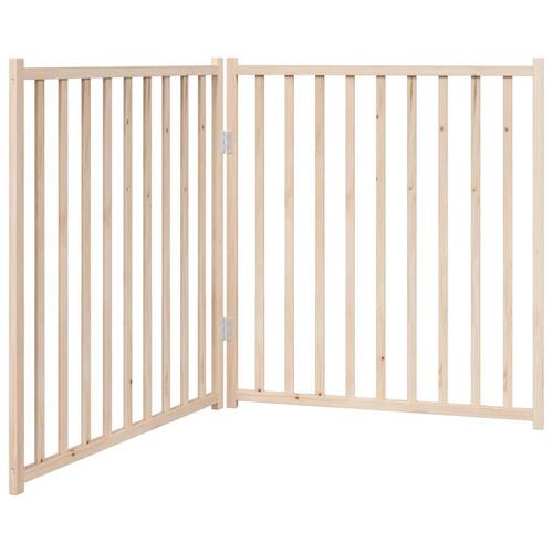 Hundelåge 2 paneler 150 cm foldbar massivt gran