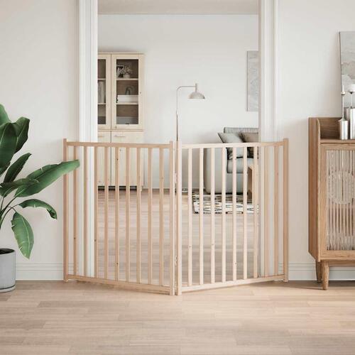 Hundelåge 2 paneler 150 cm foldbar massivt gran