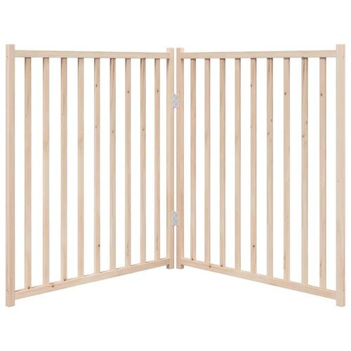 Hundelåge 2 paneler 150 cm foldbar massivt gran