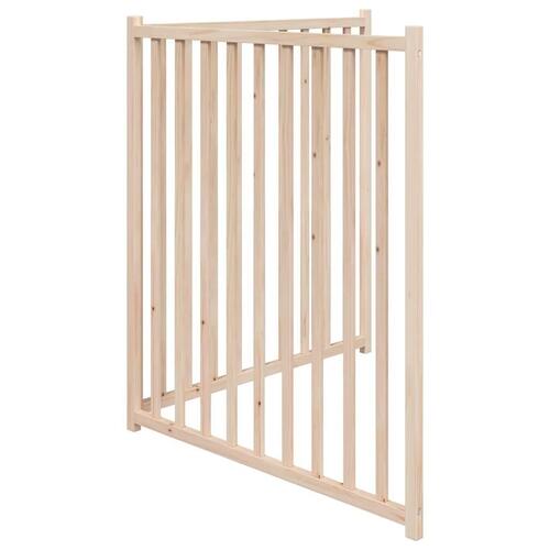 Hundelåge 2 paneler 150 cm foldbar massivt gran