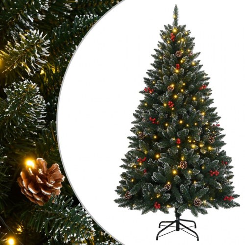 Kunstigt juletræ med 300 LED-lys 210 cm