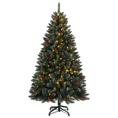 Kunstigt juletræ med 300 LED-lys 210 cm