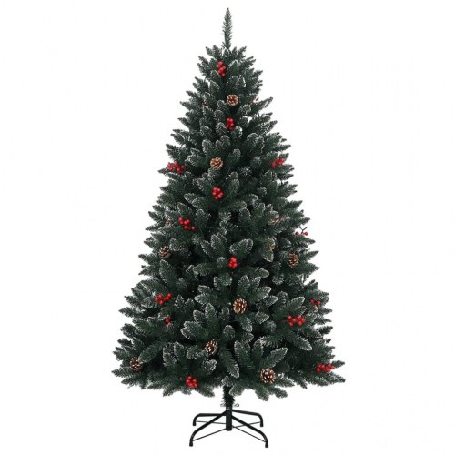 Kunstigt juletræ med 300 LED-lys 210 cm