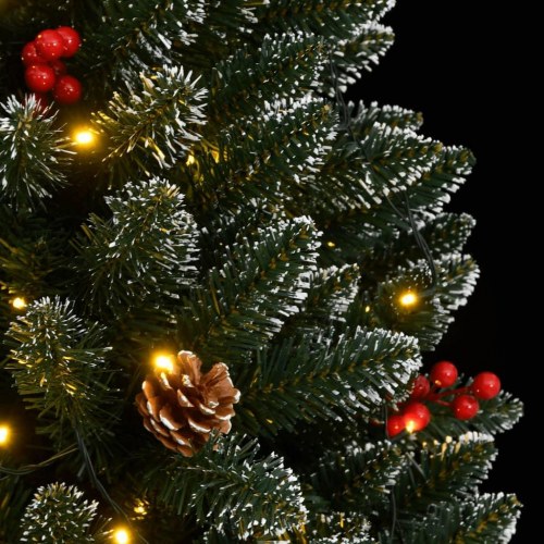 Kunstigt juletræ med 300 LED-lys 210 cm